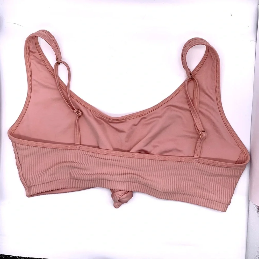 Frankie’s Bikinis Greer Knot Bikini Top Vintage Rose